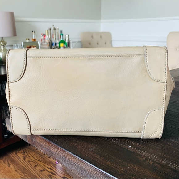 Authentic Mini Celine Luggage Handbag in Beige Calfskin - Picture 7 of 9